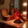 5-1PCS Resin Bird Lamp Christmas Art Decor Light Decorative Red Bird Table Lamp for Bedside Livingroom Bedroom Home Decoration
