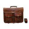 14" Leather Messenger Bag Laptop Case Office Briefcase Gift for Men Computer Distressed Shoulder Bag