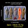 5pcs Sinking Wobbler Set Crankbaits Fishing Kit Artificial Bait Hard Lure Swimbait Pike Wobblers For Bass Fishing Tackle