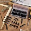 251 Pcs Picture Hanging Kit - 50 Pcs Sawtooth Frames 50 Turn Buttons 150 Screws 1 Screwdriver for Hanging Photos Artwork