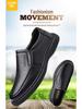 Men's Genuine Leather Deodorant Breathable Casual Work Shoes | Soft Sole, Non-Slip Dad Style for Middle-Aged & Elderly.