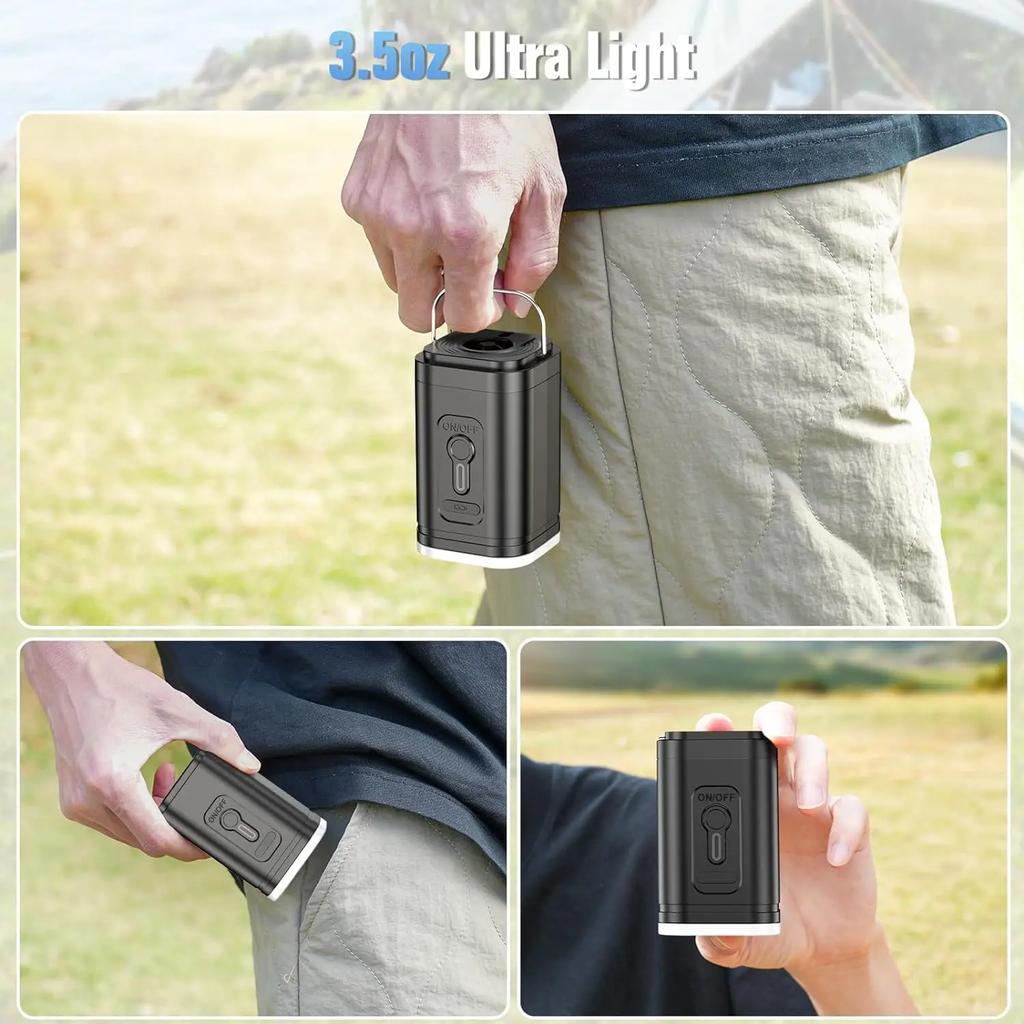 Mini Pompa ad Aria Elettrica Portatile Senza Fili Compressore d'Aria con Luce LED Pompa a Gonfiaggio/Sgonfiaggio Rapido per Materassino ad Aria Ciambella da Nuoto