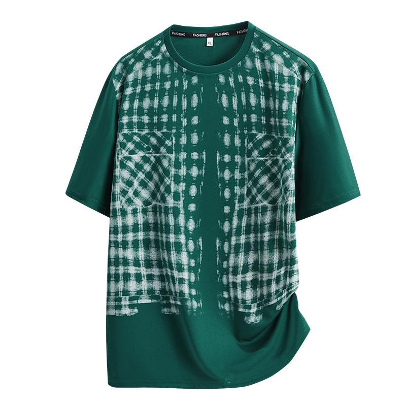 Dmao Short sleeved T-shirt men's summer casual loose half sleeved T-shirt men's breathable T-shirt