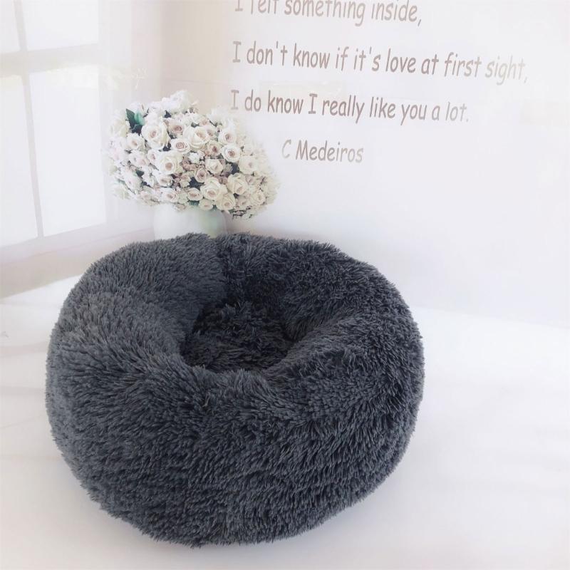 Cat Bed for Indoor Cat Winter Soft Round Sofa Bed Handmade for Small Kitten