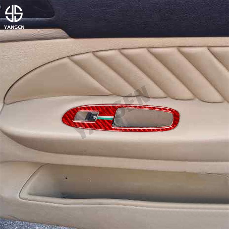 WZLN3 Ramka przycisku podnoszenia szyby Naklejka z włókna węglowego Pasuje do Alfa Romeo 159 2004-2011