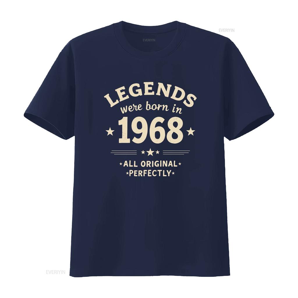 Vintage Retro 1968 Birthday Legends Born Slogan Print Casual T Shirt Vintage Designer Clothes Versatile Comfortable