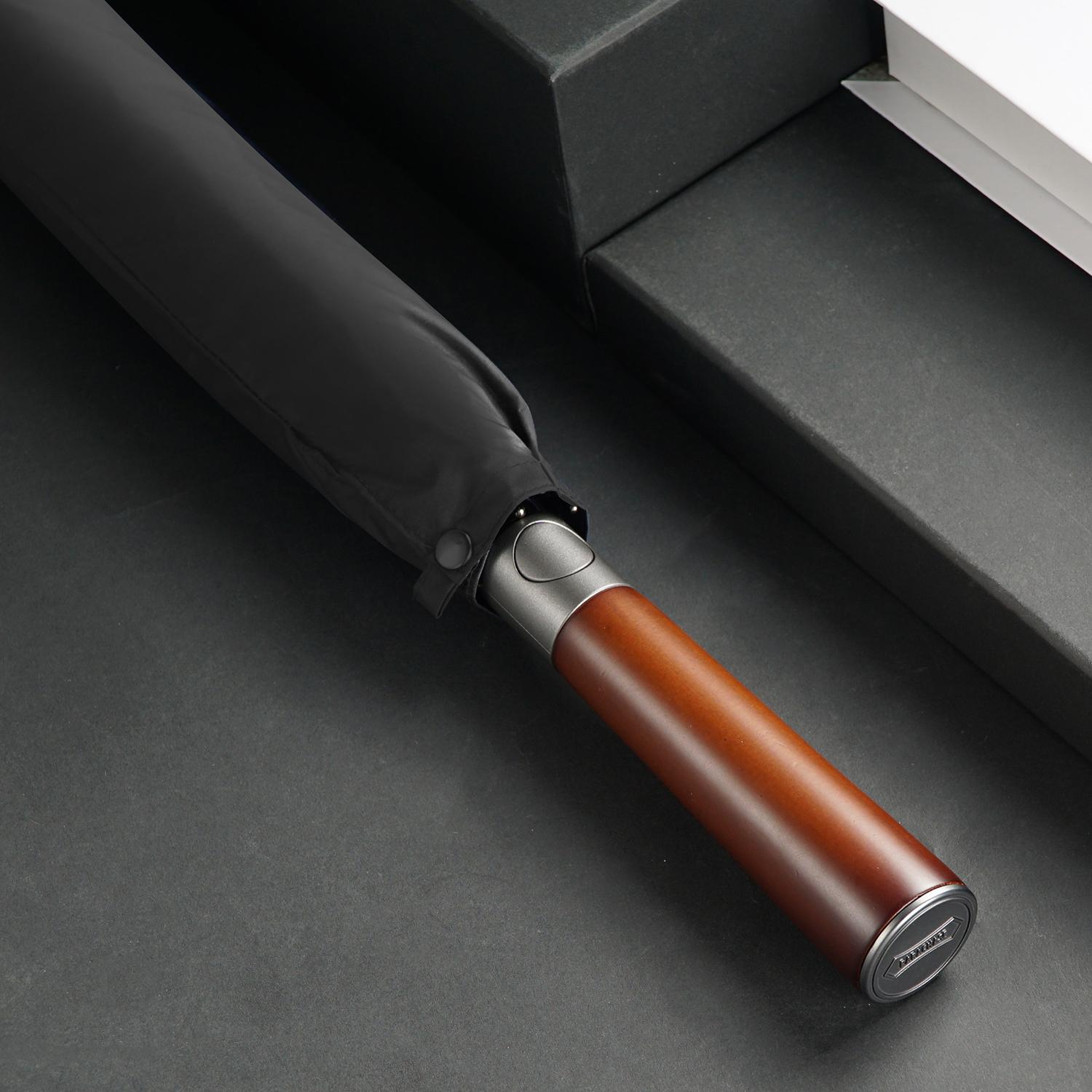 Ветрозащитный длинный зонт для мужчин — фото 8