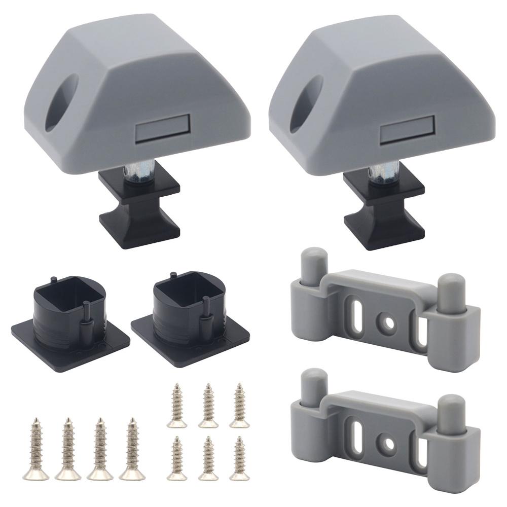 2Pcs Button Latch Knob Catch Lock For RV Caravan Drawer Cupboard Cabinet Door