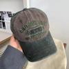 Adjustable Women Baseball Cap Sunscreen Men's Sports Cap Summer Letter Washed Denim Cap  Unisex