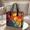 Colorful Crack Print Tote Bag Stylish Casual Large Capacity Handbag for Daily Use Shopping Travel