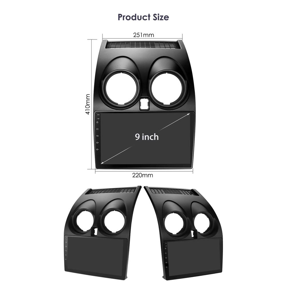 Hizpo 4G LTE Octa Core 2 Din 9 Zoll Intelligenter Auto-Multimedia-Player GPS-Navigation Unterstützt DSP Carplay Android Auto für Nissan Qashqai 2006-2013