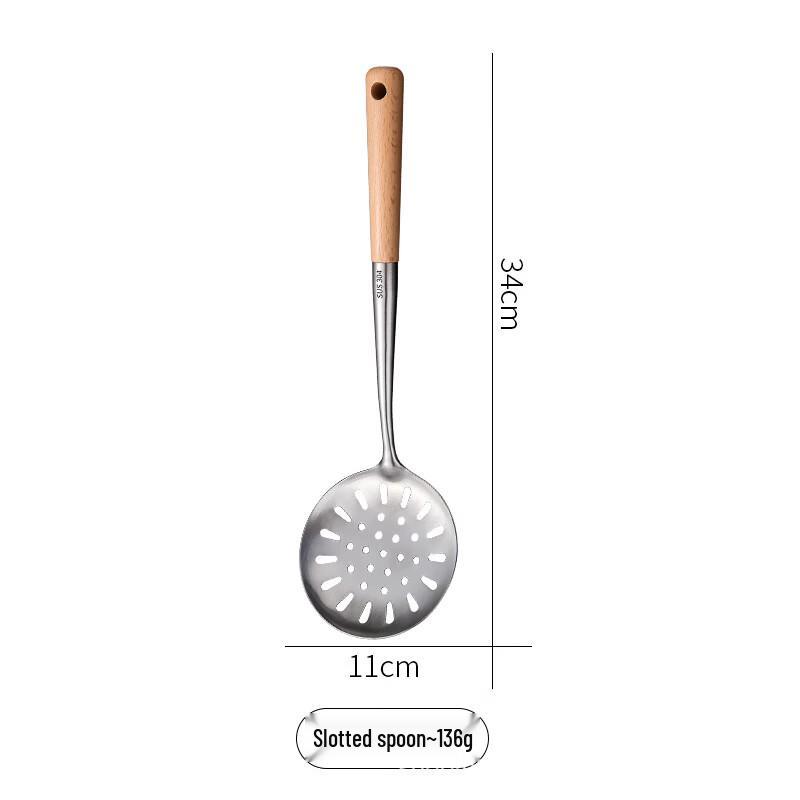Wutuo Stainless Steel Spatula and Slotted Spoons Set