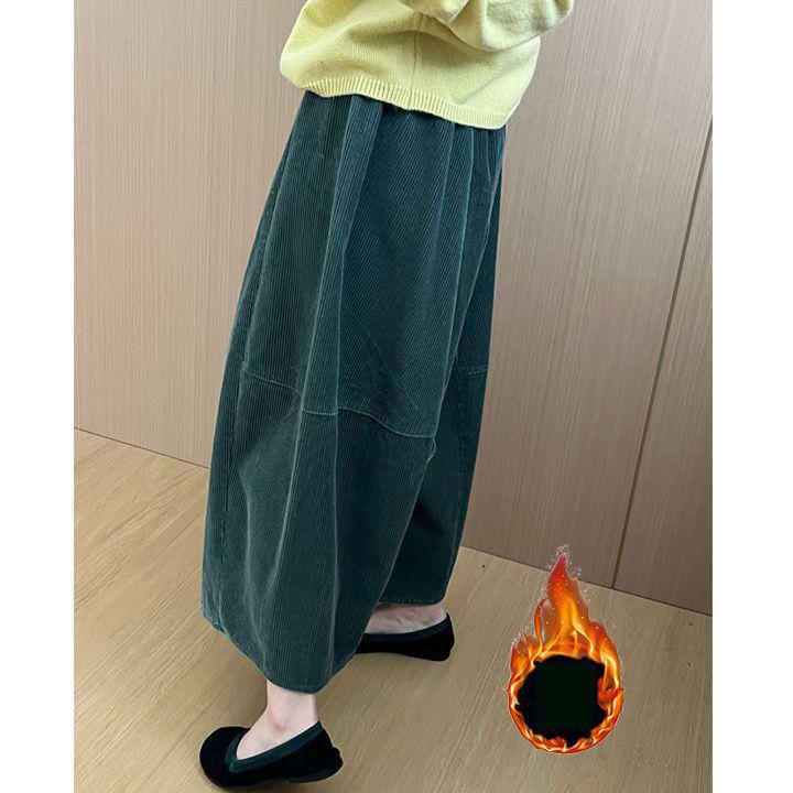 

Осенне-зимние утягивающие вельветовые брюки широкие от бедра, длиной девять десятых, женские, повседневный стиль, с высокой талией, широкие штанины S