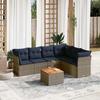 VidaXL Garden Lounge Set with Cushions 7 Pcs, Patio Sofas, Furniture Set, Outdoor Terrace Furniture, Grey 3255991