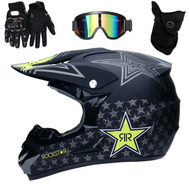 Full Face Motorcycle Helmet Off-Road Dirt Bike ATV Trail Riding Adult Unisex ABS Safety Gear S M L XL