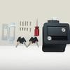 RV Door Lock Replacement Upgraded RV Door Latch with Paddle Deadbolt 4 Keys Camper Door Lock for Travel Trailers