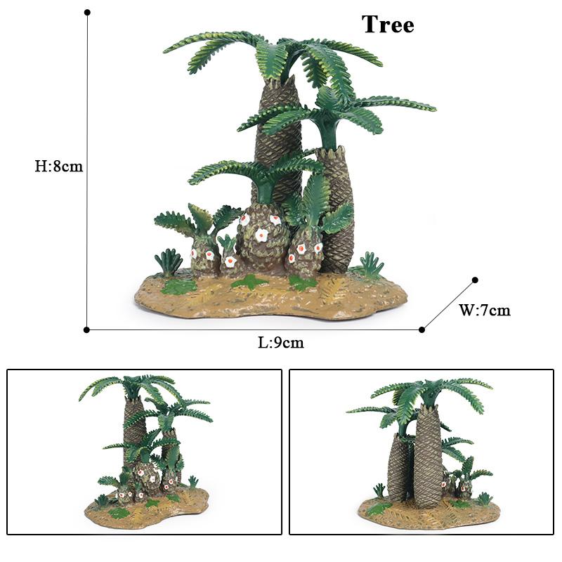 Oenux Simulation Household Decoration Stone Tree Stump Baobab Cacti Farm House Car Fence Accessory Animals Model Education Kids Toys