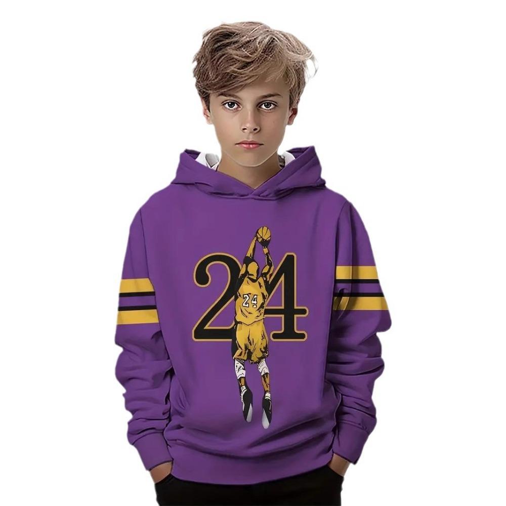 Children's Sports Style 3D Digital Printed Boys' Fashion Hoodie Sweatshirts