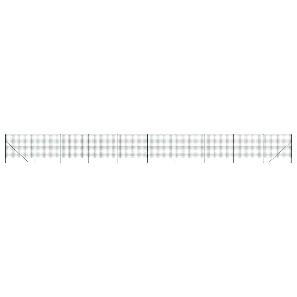 Green Welded Wire Fence 2x25 M Galvanized Steel