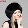 JERYAFUR Women Faux Fur Winter Hat, Thick Fluffy Grey Plush Warm Fashion Ladies Cap for Cold Winter Outdoor