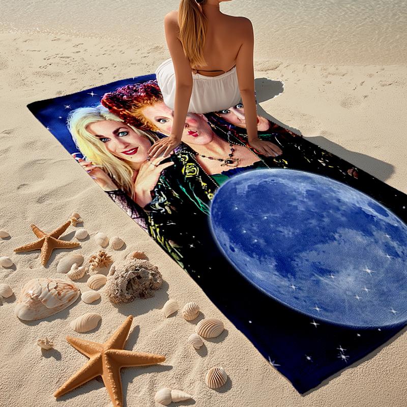 Hocus Pocus Fashion Beach Towel: Ideal for Summer Adventures Soft, Absorbent and Quick Drying Suitable for Swimming and Bathing