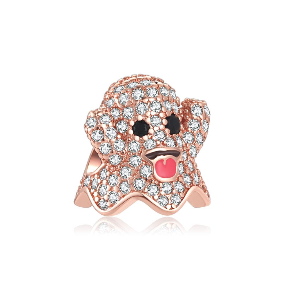 Halloween New Copper Thriller Party Skull Witch Pumpkin Cute Ghost Charm Beads Suitable For Diy Original Bracelet Making