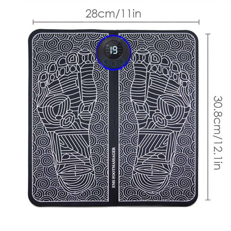 EMS Fernbedienungs-Fußmassagegerät Wiederaufladbare Massagematte Fußentspannungspads Elektrisches Fußmassagegerät zur Linderung schmerzender Füße Fitness