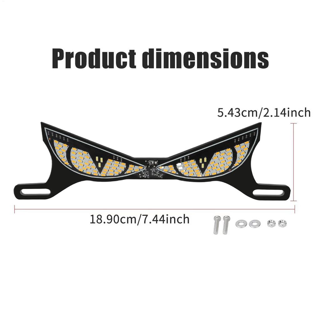 Eye Shape Motorcycle Brake Light, License Plate Tail Safety Lamp for Night Riding, Enhanced Visibility for Daily Commuting