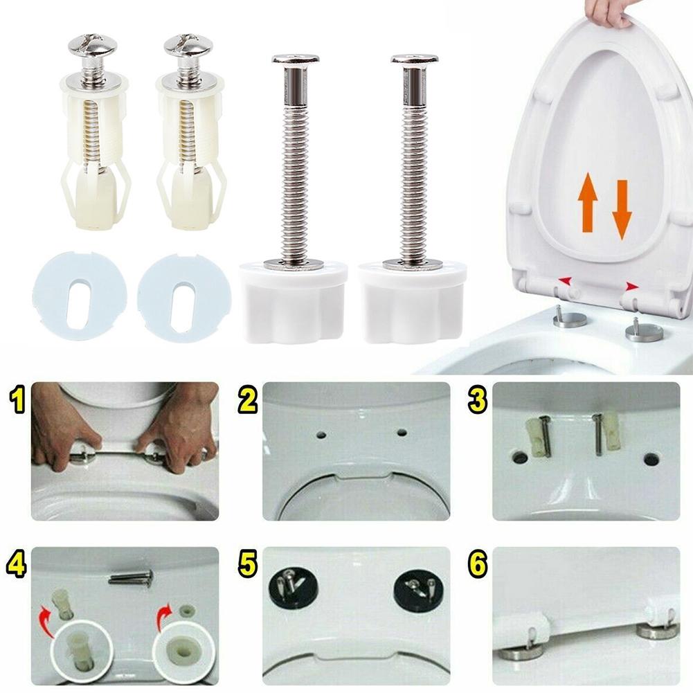 Toilet Lid Accessory Rubber Bungs Slide Top Fix Toilet Screws Nut