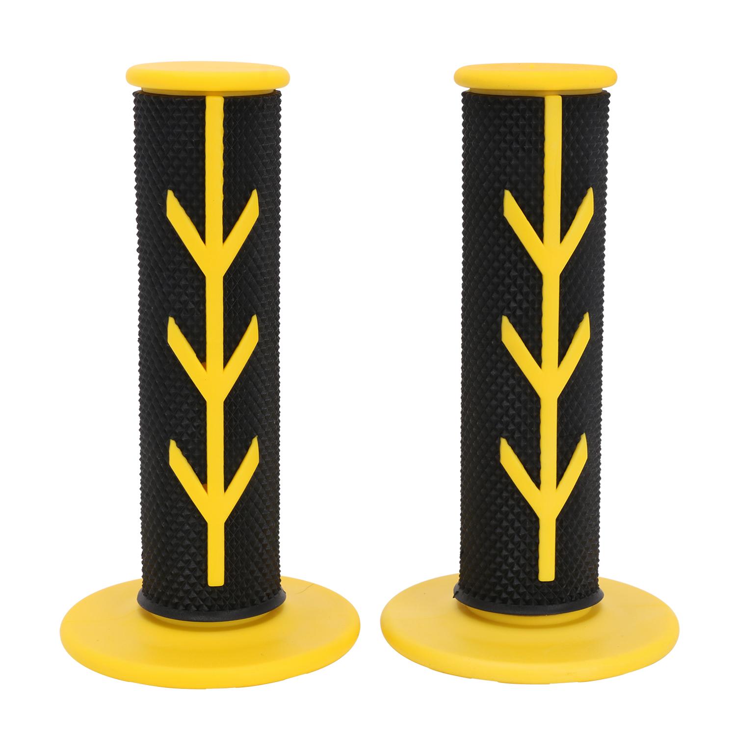 JFG Durable Soft Rubber Motocross Handlebar Grips Universal Off Road Motorbike Hand Grips Replacement Accessories 15130015 жёлтый