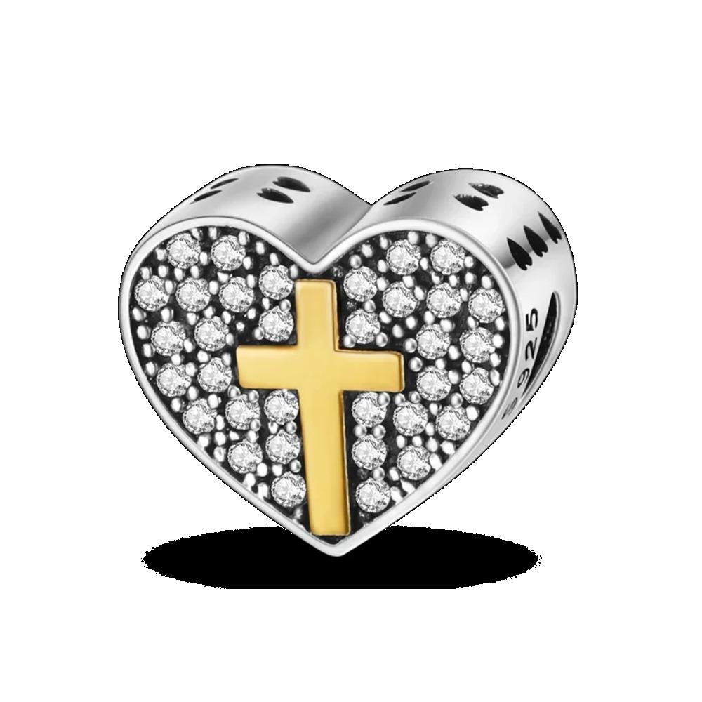 925 Silver Golden Charm Crown Family Tree Safety Chain Hollow Beads for Women DIY Bracelets Jewelry