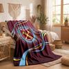 Coperta in Flanella con Stampa West Ham United Calcio Morbida Calda Coperta da Divano Letto per Casa Ufficio Camera da Letto
