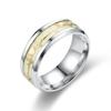 Heart-shaped Titanium Steel Luminous ECG Couple Rings - Unisex European & American Fashion Jewelry