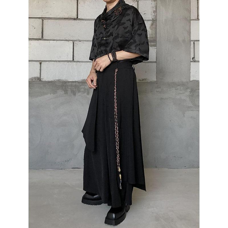 Yamamoto-Stil Lagenrock-Hose: Unisex Retro-Design mit chinesischem Flair