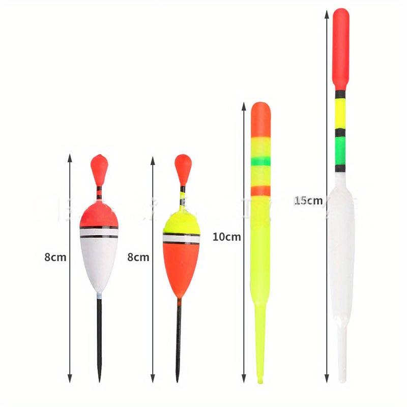15 Vertical Fishing Floats In a Variety of Sizes for Fishing On Most Offshore Lakes with Attached Rubber Lures