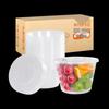 Gong He Jing Pin Disposable Round PP Food Containers with Lids - 50 Pack