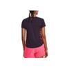 Under Armour Logo Pattern Sports Simple Versatile Running Round Neck Short Sleeve T-Shirt Women T-Shirt Purple 1376818-541