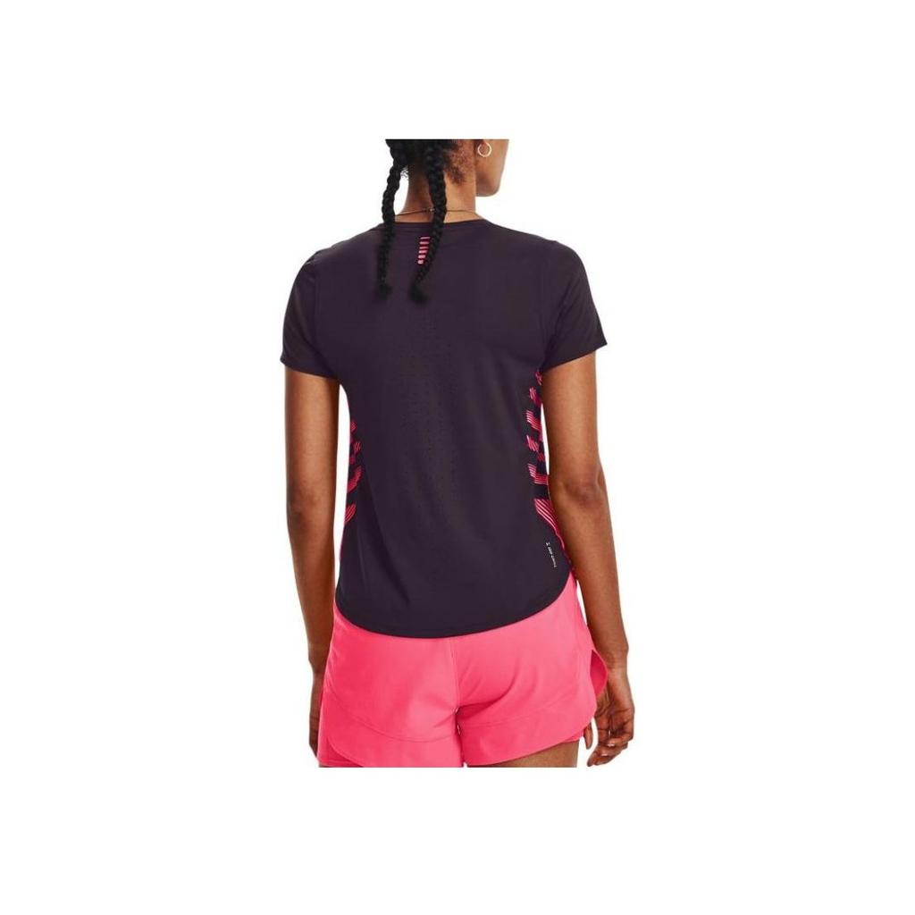 Under Armour Logo Pattern Sports Simple Versatile Running Round Neck Short Sleeve T-Shirt Women T-Shirt Purple 1376818-541