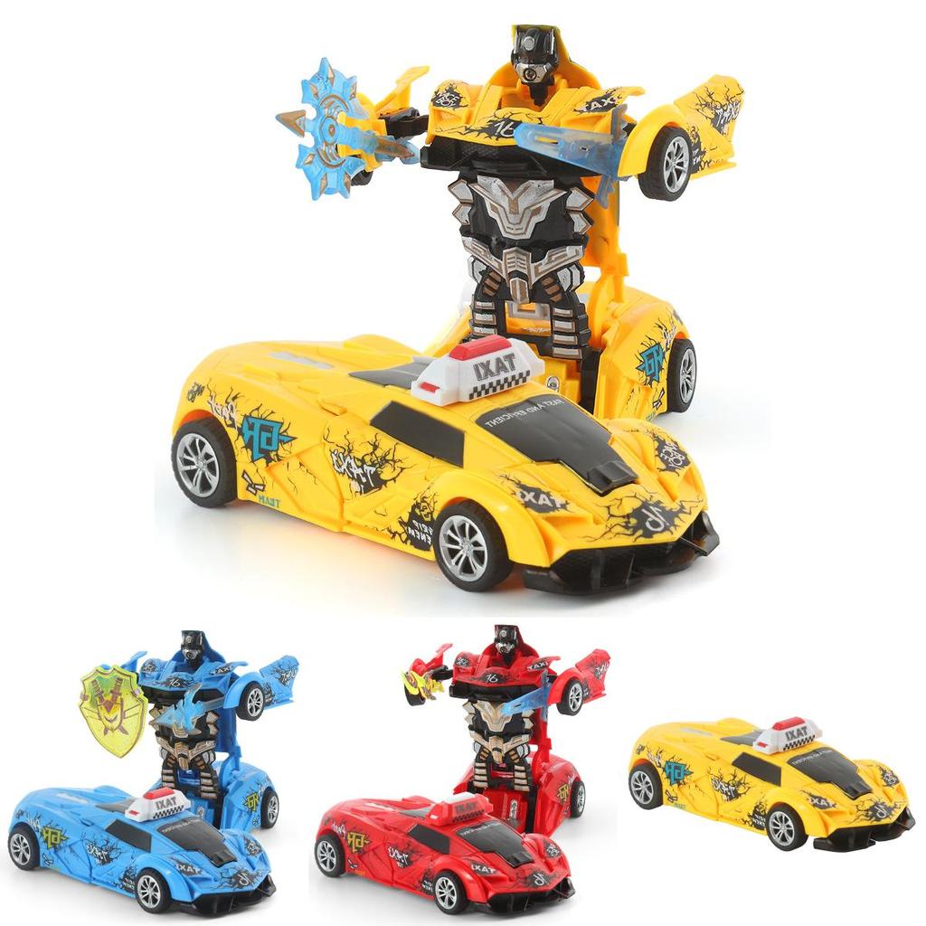 Plastic Childrens Deformation Car Toy With Inertia Drive For Early Learning And Parentchild Interaction