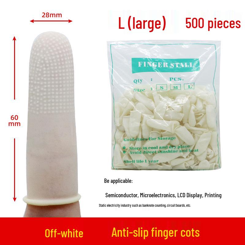 Orange Thickened Latex Finger Protectors - Disposable, Anti-Slip, Anti-Static, 500g for Beauty & Money Counting.