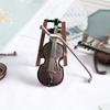 High Simulated Doll House Violin Premium Texture 45669 Scale Red Miniature