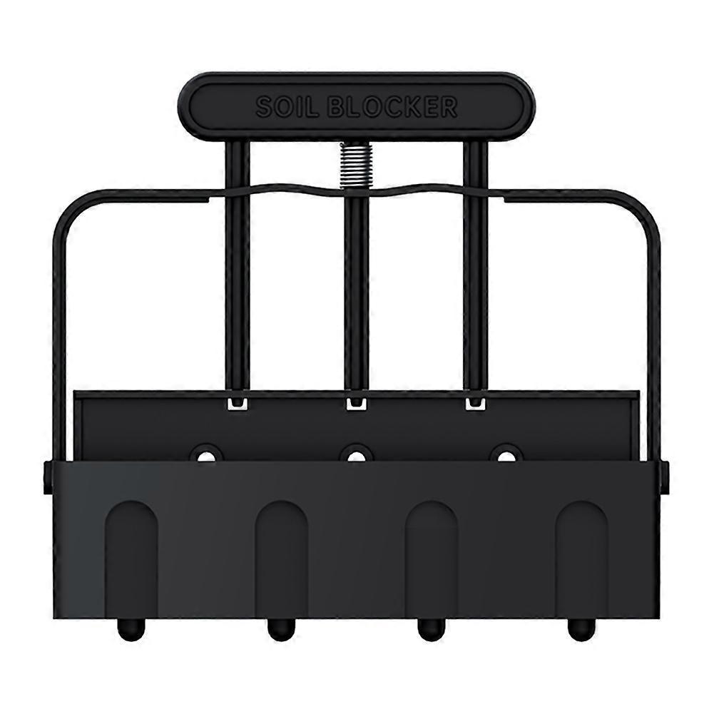 4-Grid Soil Blocker - Handheld Seed Blocker Tool for Outdoor Plant Seed Tray, Perfect for Seed Starting and Gardening