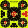 Splatter Targets Stickers Self Adhesive Shooting Targets Bullseye Shot with Bright Yellow Effect 8x8 Inch