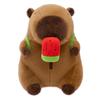 Ice Cream Watermelon Capybara Plush Toy With Transparent Backpack Animal Doll