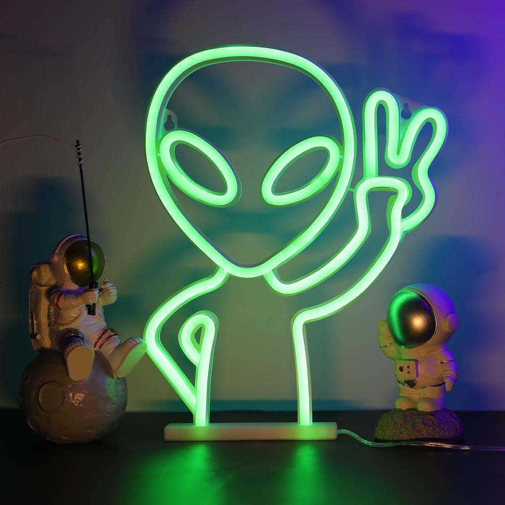 ENUOLI Neon Neon Neon Wall Birthday Game USB or Battery Powered Sign, Light, Tube, Alien, Mount, Gift, Bar, Room,