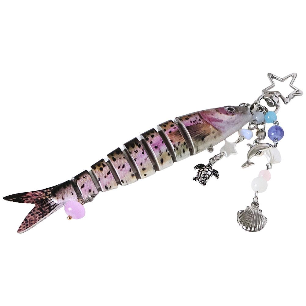 Chaveiro de Peixe Chaveiro de Isca de Pesca em Acrílico Pingente de Mochila Presentes de Pesca para Homens
