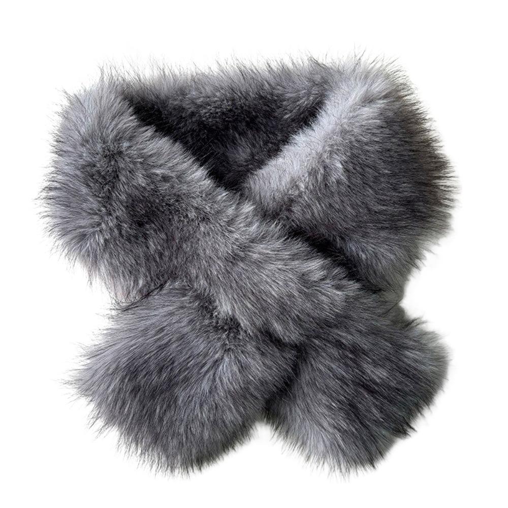 

Двусторонний шарф-крест, плотный платок, обертывание, новый шейный платок, зимний аксессуар серый