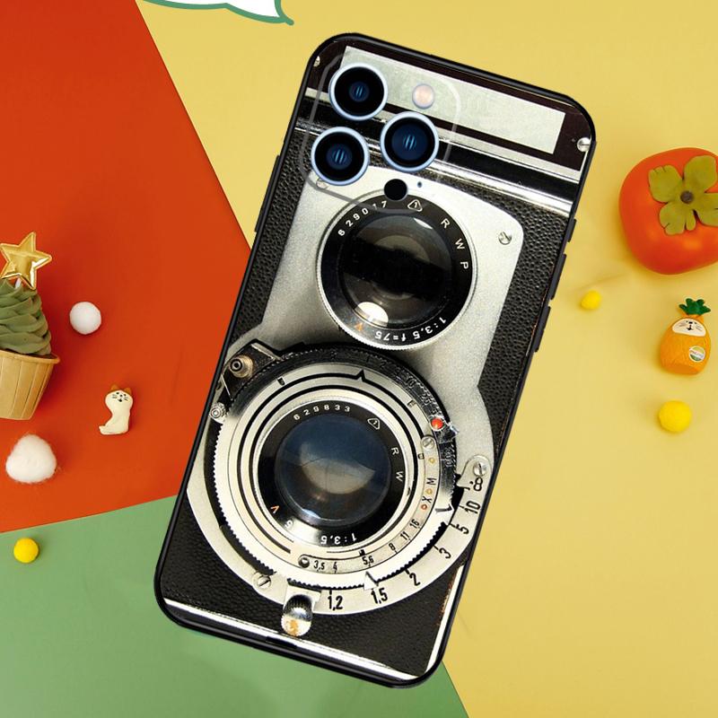 Retro Camera Vintage Case For iPhone 14 13 12 11 15 16 Pro Max Mini X XR XS Max 8 7 14 15 16 Plus Cover Funda