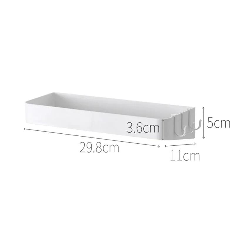 Toilet Cosmetics Shelf White Self-adhesive Bathroom Body Wash Shampoo Organization Shelves Storage Racks Storage Support Holder