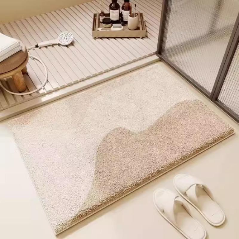 Cartoon Imitation Cashmere Bathroom Floor Mat Entry Door Mat Bathroom Bath Household Toilet Non-slip Foot Mat Absorbent Mat